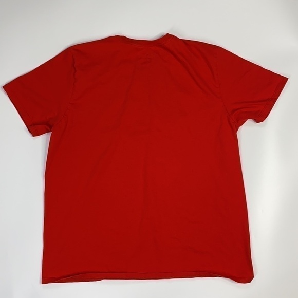 Nike Red Black Swoosh Just Do It Athletic Cut Tshirt XL - Picture 2 of 6